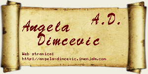 Angela Dimčević vizit kartica